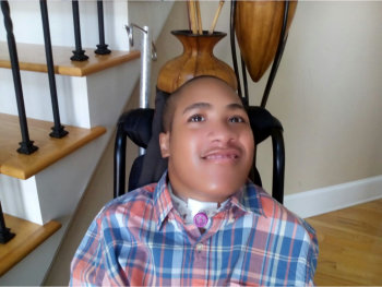 kid on a wheelchair