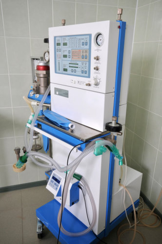 The medical device for artificial (compulsory) ventilation of lungs of the person and for anesthesia of the patient.